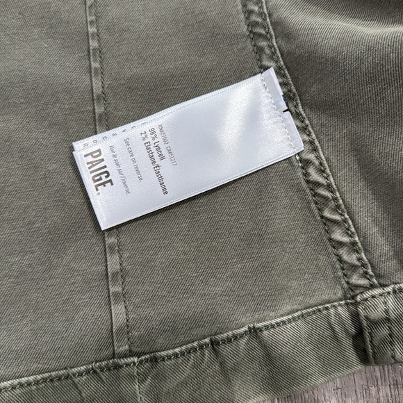 Paige Pacey Collared Jacket in vintage ivy green S - Picture 9 of 9
